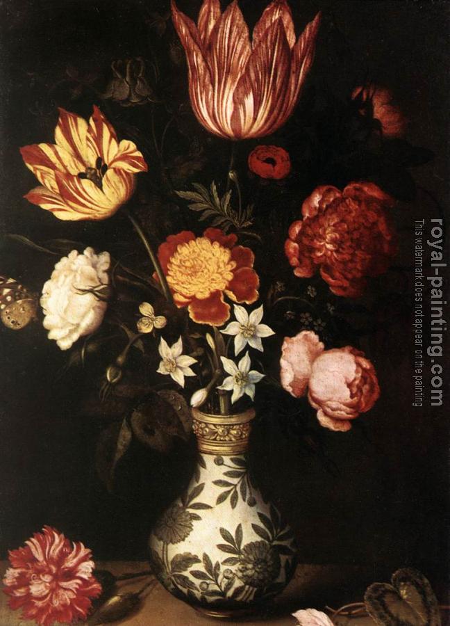 Ambrosius Bosschaert : Still Life with Flowers in a Wan-Li vase